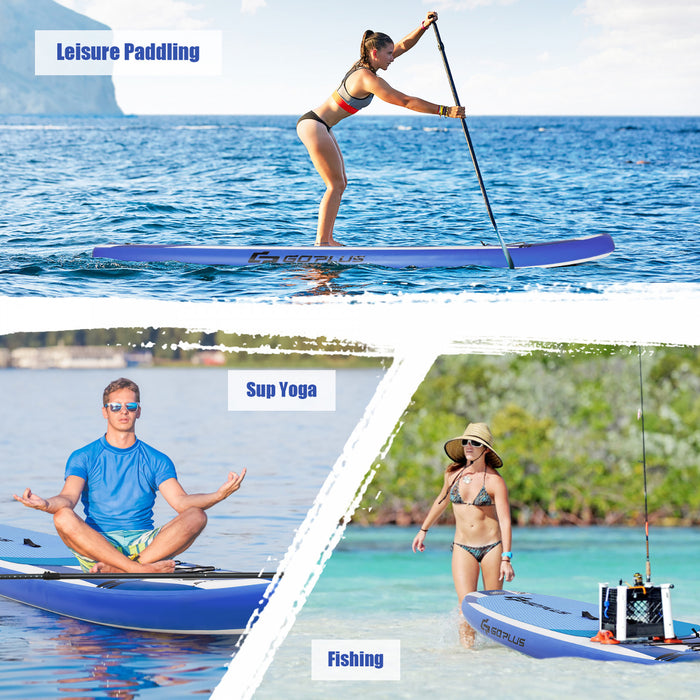 Goplus 11' Inflatable Stand Up Paddle Board Sup W/carrying Bag Aluminum Paddle