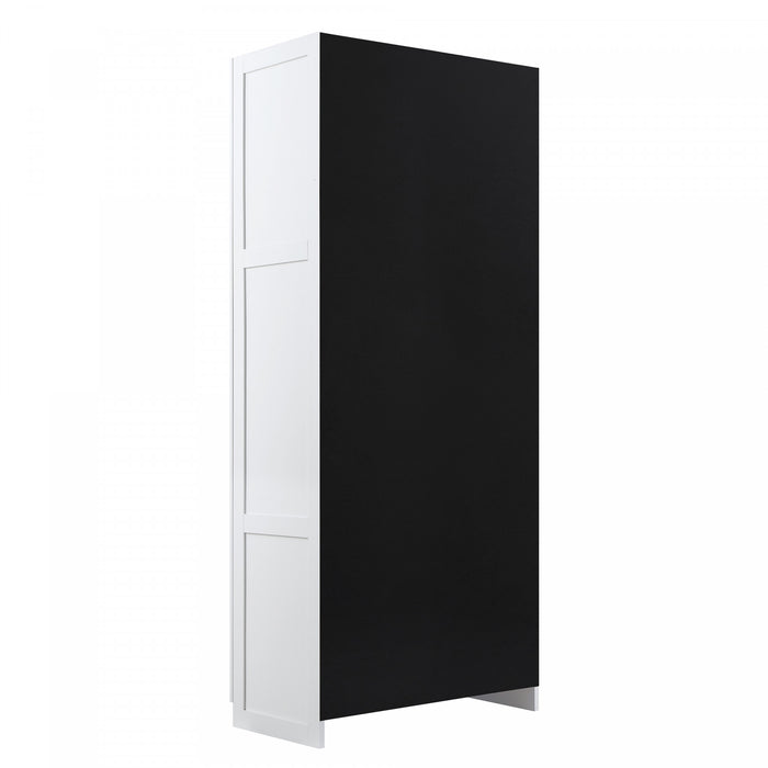 Cornelia Modern 30\" Storage Cabinet in White (7-Shelf) - Set of 2 Bookcase