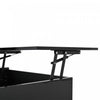 Oliver Height Adjustable Coffee Table with Drawer Cabinet LED Lighting and Storage,Black | Oliver table basse reglable en hauteur – table avec tiroir, placard de rangement et eclairage LED, noir