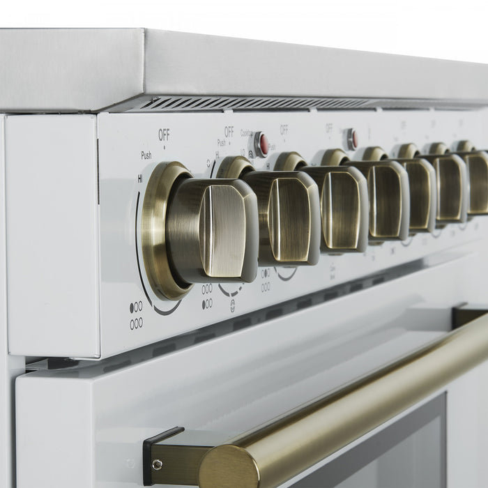 Forno Paolo 36 Inch White Freestanding Electric Range, White, 5.44 cu.ft. - FFSEL6011-36WHT