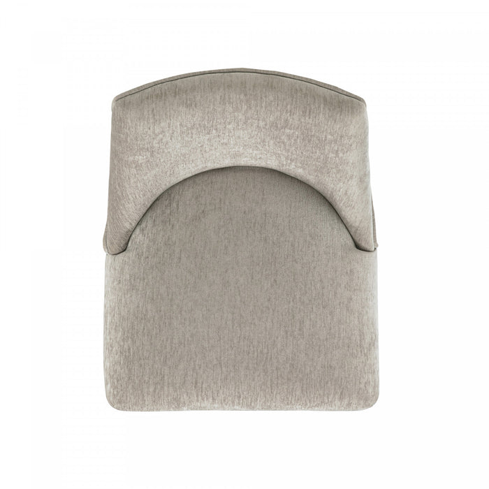 Beever Modern Wood Chenille Counter Stool in Taupe