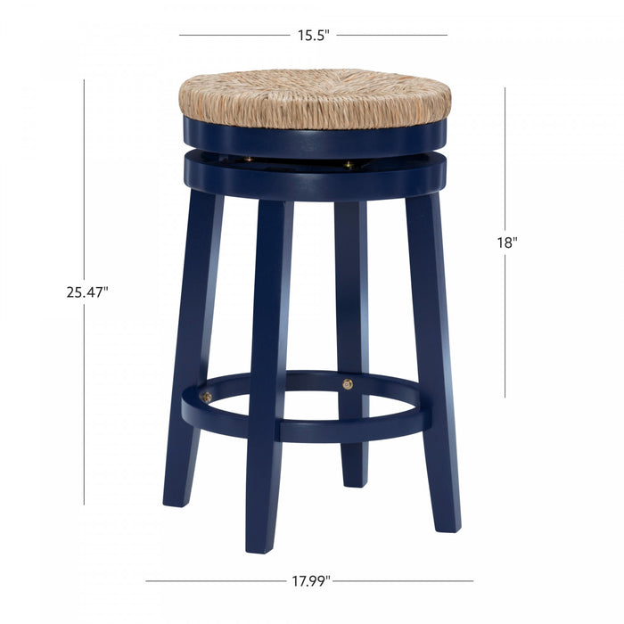 Morgan Counter-Height Stool - Navy Blue