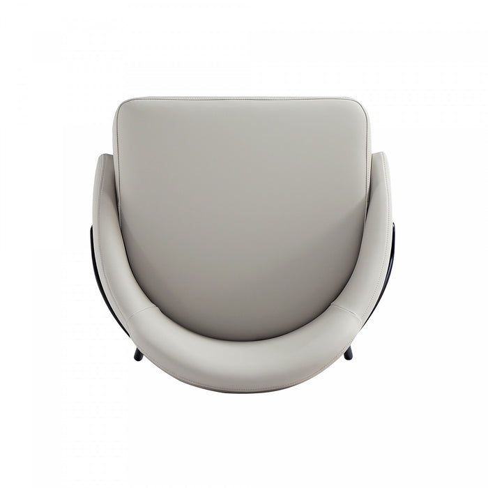 Gracie Modern Metal Upholstered Barstool in Stone Gray and Black - Set of 3
