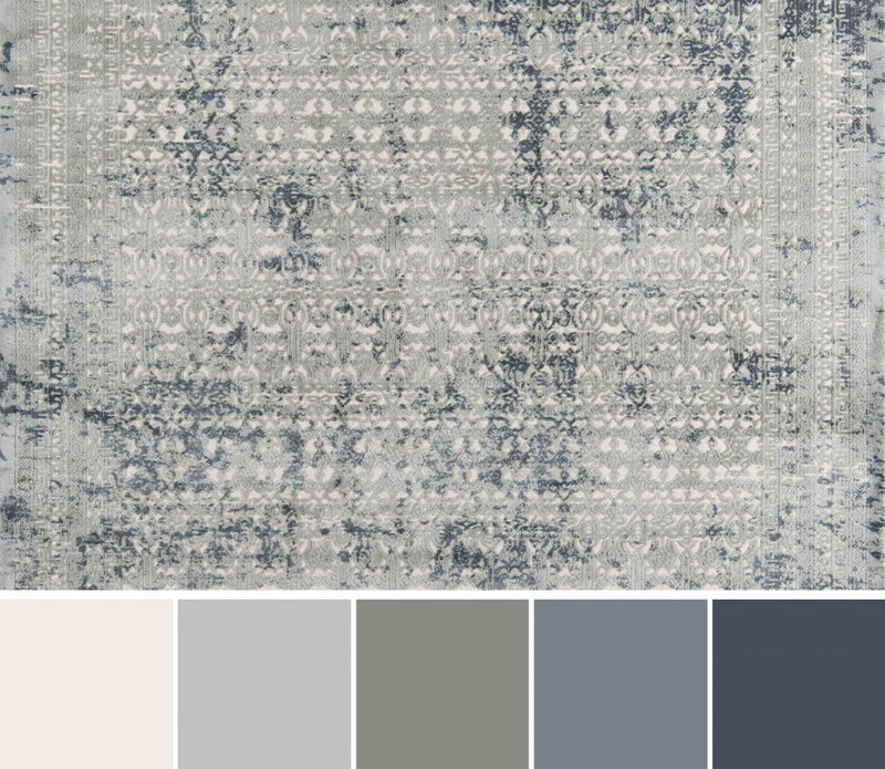 Mabel Traditional 5'1\" x 7'7\" Area Rug in Green Indoor Area Rug