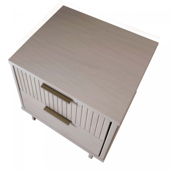Granville Modern 18\" Nightstand in Light Gray (2-Drawer) - Set of 2