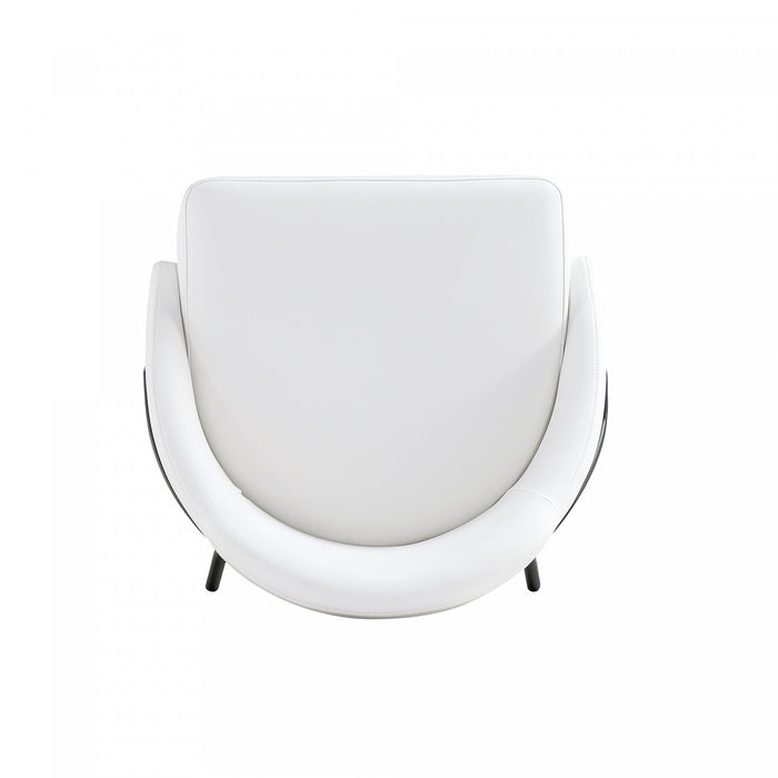 Gracie Modern Metal Upholstered Barstool in White and Black Bar Stool