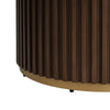 Cove 47.25" Round Pedestal Dining Table for 4-5 People, Brown | Table a manger ronde a piedestal Cove 47,25 pouces pour 4 a 5 personnes, brun