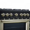 Forno Ambassador 36" Gas Range in Black, 6 Sealed Burnes, 5.2 Cu.Ft. Oven - FFSGS6299-36CPBLK | Cuisiniere a gaz Ambassador de 36 po, noire, 6 bruleurs scelles, four de 5,2 pi³ – FFSGS6299-36CPBLK
