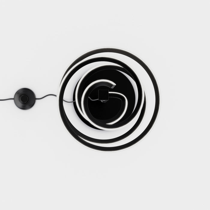 59\" Matte Black Spiral LED Floor Lamp