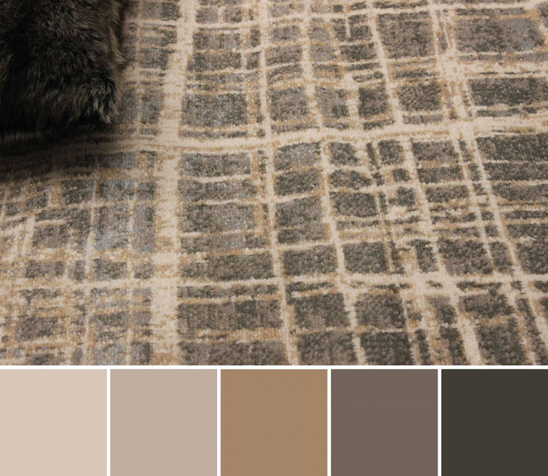 Lattice Grey Area Rug - 5'0\" X 8'0\"  