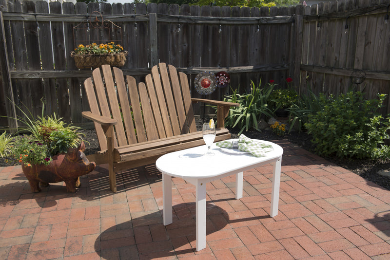 Adirondack Double Bench Patio Seat - Teak