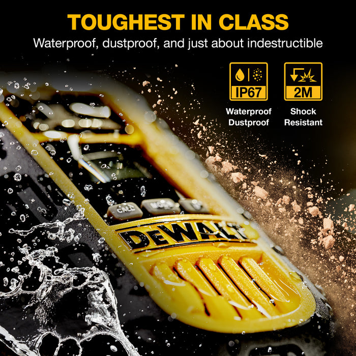 2 Dewalt DXFRS800 Work Site Walkie Talkies - 2 Watt, Heavy Duty, Long Range Indoor-Outdoor Two Way Radios + 22 Channel