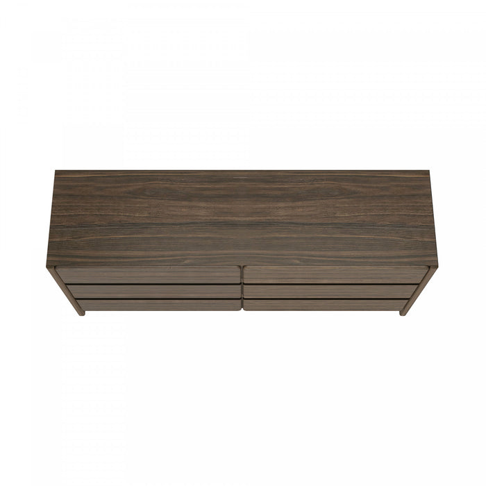 Linda Modern 72\" Dresser in Walnut Brown (6-Drawer)
