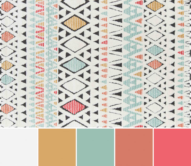 Kaia Contemporary 7'6\" x Area Rug in Multi Indoor Area Rug