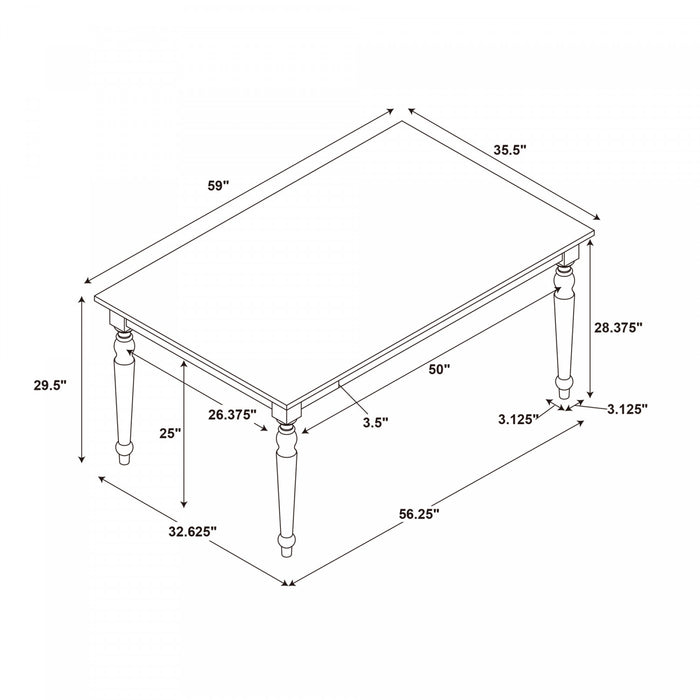 Avalon Dining Table - Light Natural Brown