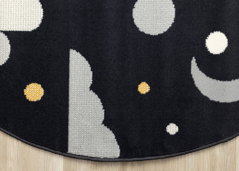 Forte Kids Spaceship Round Area Rug - 5'3\" x 5'3\"