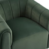 Vela Modern Velvet Swivel Club Chair with Tub Design, Black, Olive Green | Vela Fauteuil Club Moderne en Velours Pivotant a Coque, Noir, Vert Olive