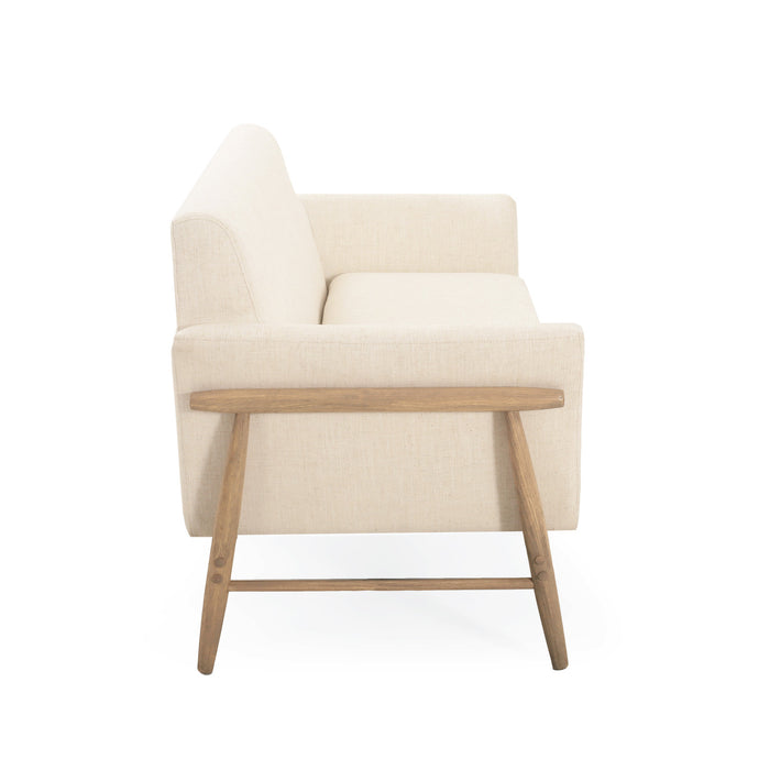 Harper Compact Seating Fabric Modern Loveseat,Beige