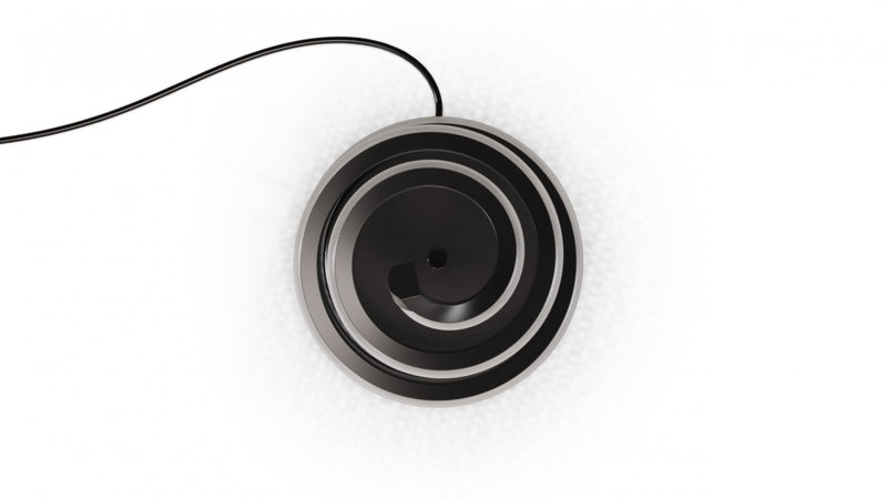 16\" Matte Black Spiral LED Table Lamp