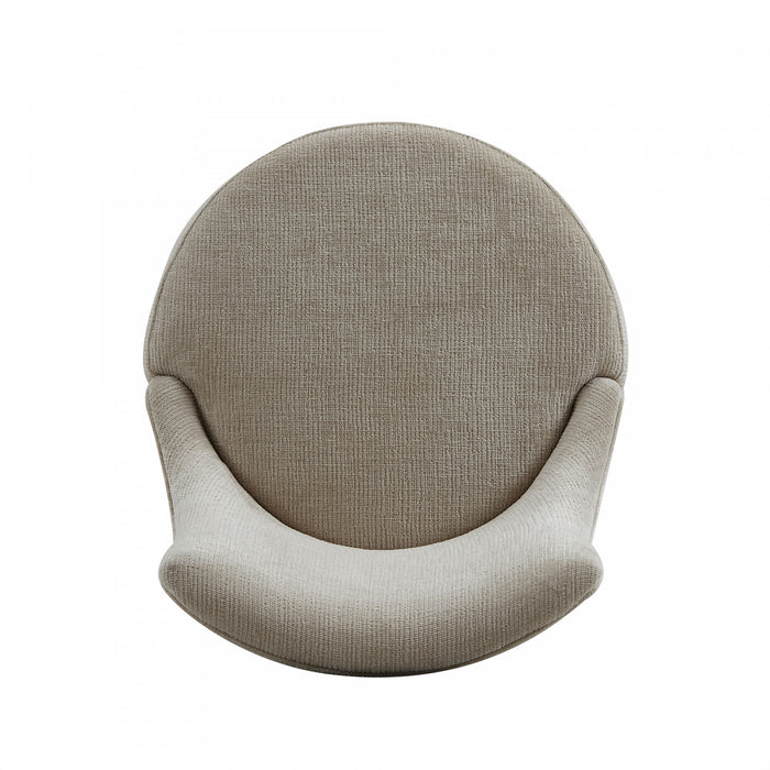 Lucia Modern Chenille Wood Counter Stool in Taupe - Set of 2