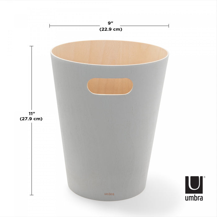 Umbra Woodrow Garbage Bin Trash Can - Grey