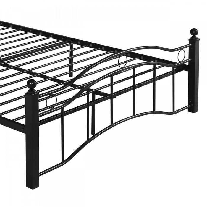 Jackson Metal Bed Frame With Underbed Storage,black King Bed