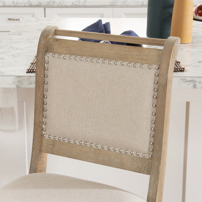 Emmy Fabric Counter-Height Stool - Grey