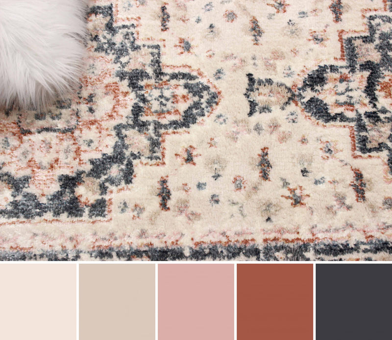 Heriza Ivory Runner Area Rug - 2'8\" X 8'2\"  