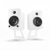 Kanto SE4 Elevated Desktop Speaker Stands for Midsize Speakers - Pair, White | Supports sureleves Kanto SE4 pour enceintes de bureau de taille moyenne - Paire, blanc