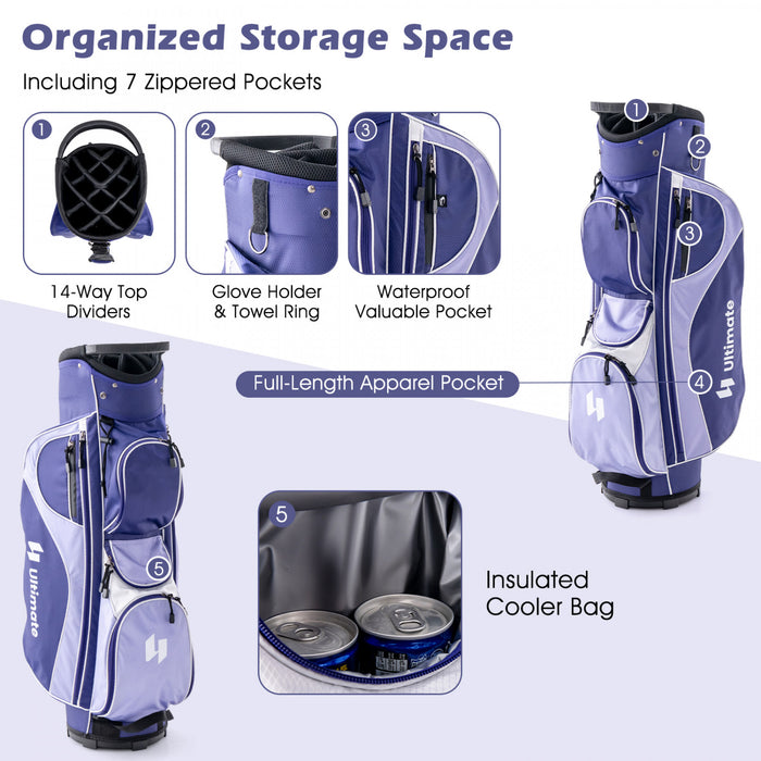 Ultimate Women's Complete Golf Club Set Golf Club Package Set W/ Rain Hood, Right Hand Purple