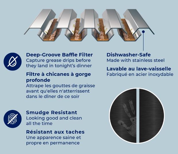 Hauslane 30\" Wall Mount Black Stainless Steel Range Hood - WM-590BSS-30