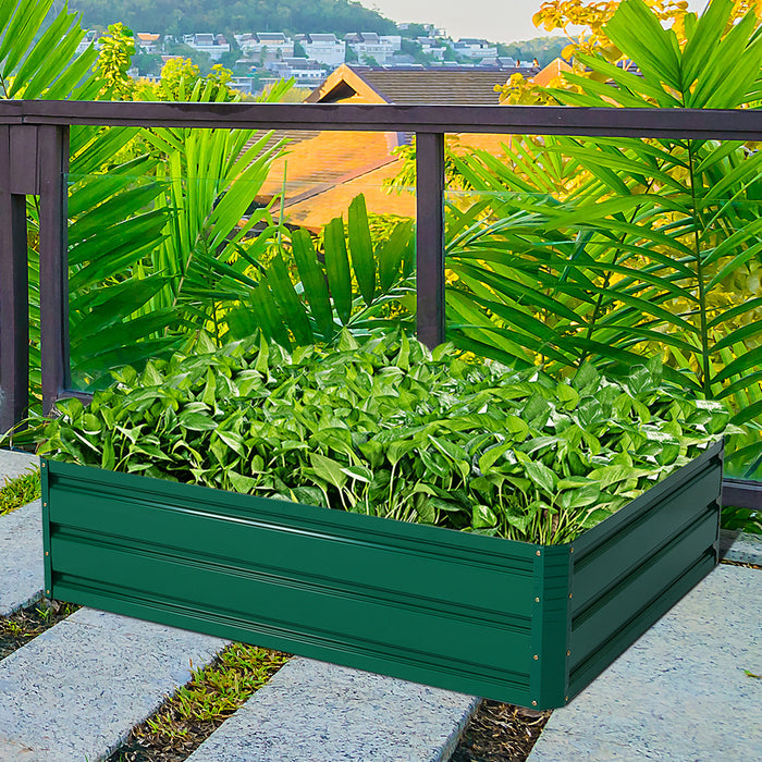 Costway 47\"x35.5\" Patio Raised Garden Bed Vegetable Flower Plant Dark Green New