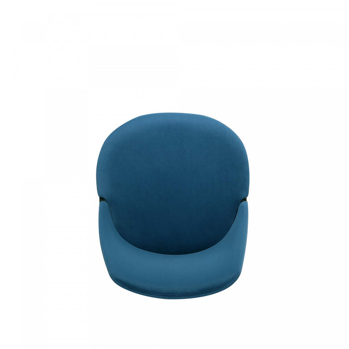 Kara Modern Wood Upholstered Dining Chair in Blue - Set of 2