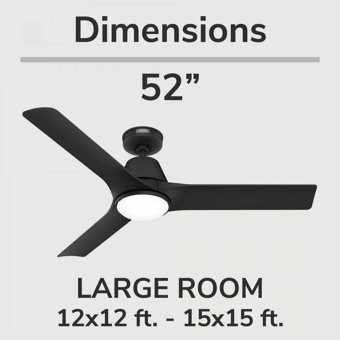 Aeronaut Ceiling Fan with Light Fixture - Black