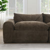 Cloud 116 Inch Modular Sectional Sofa with Ottoman and Legless Design, Brown | Cloud Canape Sectionnel Modulaire 116 po avec Ottoman et Design Sans Pieds, Brun