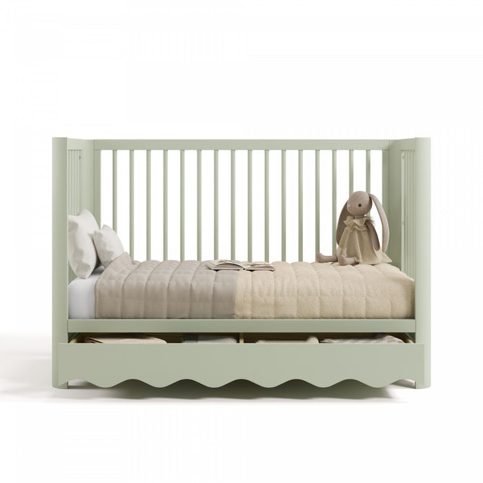 Storkcraft Casablanca Deluxe 5-in-1 Convertible Crib with Drawer - Sage