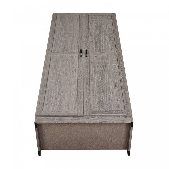 Hopkins Modern 30\" Storage Cabinet in Gray (4-Shelf) - Set of 2 Armoire