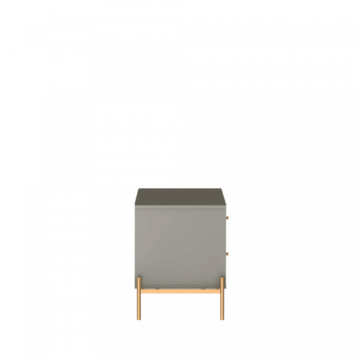 Jasper Modern 25\" Nightstand in Sage Gray (2-Drawer) - Set of 2
