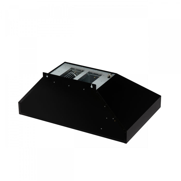 Forno Aria 36 Inch Wall-Mounted Black Range Hood-FRHWM5095-36BLK