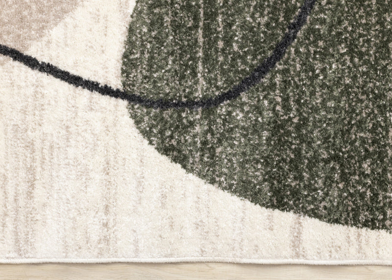 Marley Green Yellow Taupe Geometric Area Rug - 7'10\" x 10'6\"