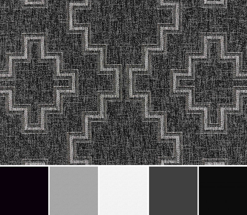 Esina Transitional 6'6\" x 9'0\" Area Rug in Black Indoor Area Rug