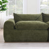 Cloud 116 Inch Modular Sectional Sofa with Ottoman and Legless Design, Green | Cloud Canape Sectionnel Modulaire 116 po avec Ottoman et Design Sans Pieds, Vert