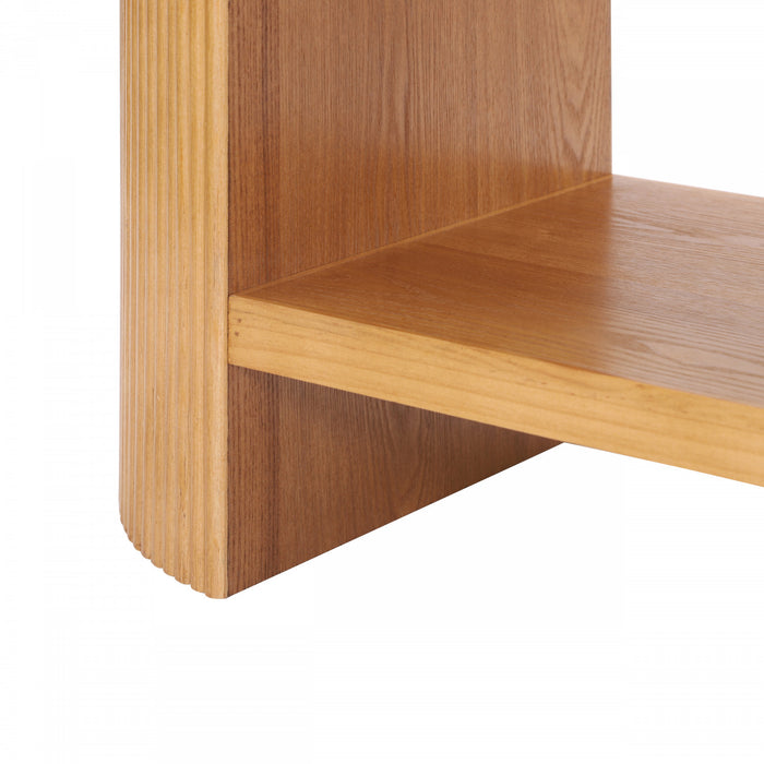 Olivia 47.25“ Modern Sofa Table with Storage and Drawer - Brown
