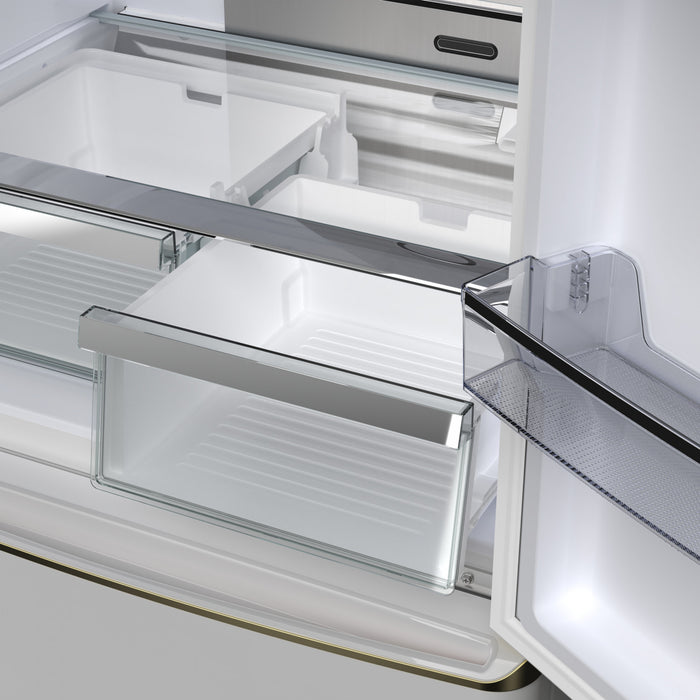 Forno Luigi 33 Inch White French Door Refrigerator, 18 cu.ft. - FFFFD1791-33WHT