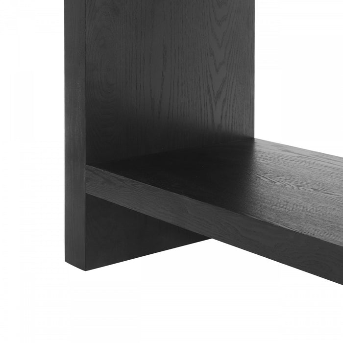 Aubrey 47.5\" Farmhouse Style Sofa Table with Storage - Black