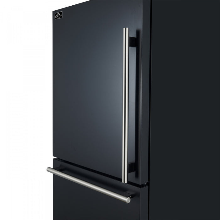 Forno Milano 60-Inch Side-by-Side Refrigerator in Black, 34.4 cu.ft - FFFFD1787-60BLK