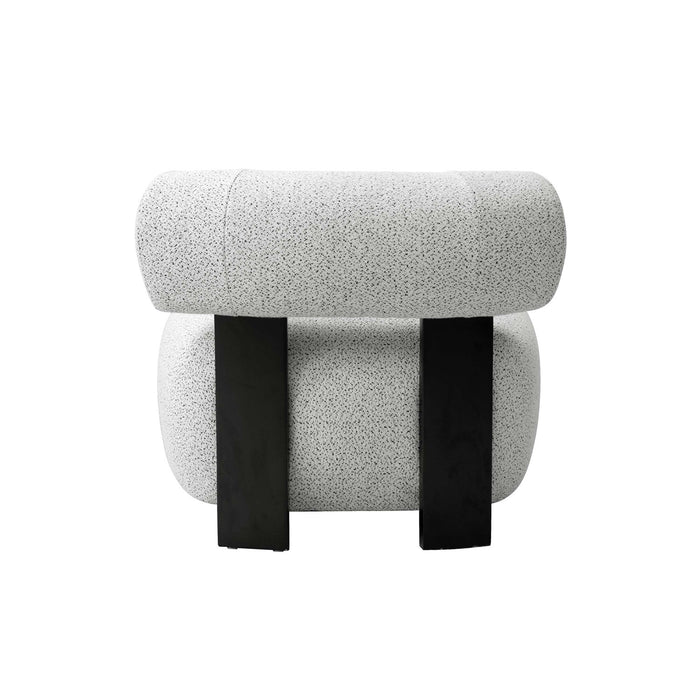 Bartow Mid-Century Modern Upholstered Lounge Chair in Ivory Multi - Set of 2