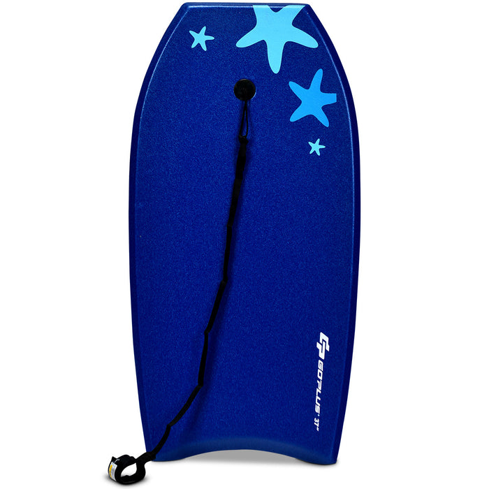 Goplus 33'' Lightweight Super Bodyboard Surfing W/leash Eps Core Boarding Ixpe Starfish
