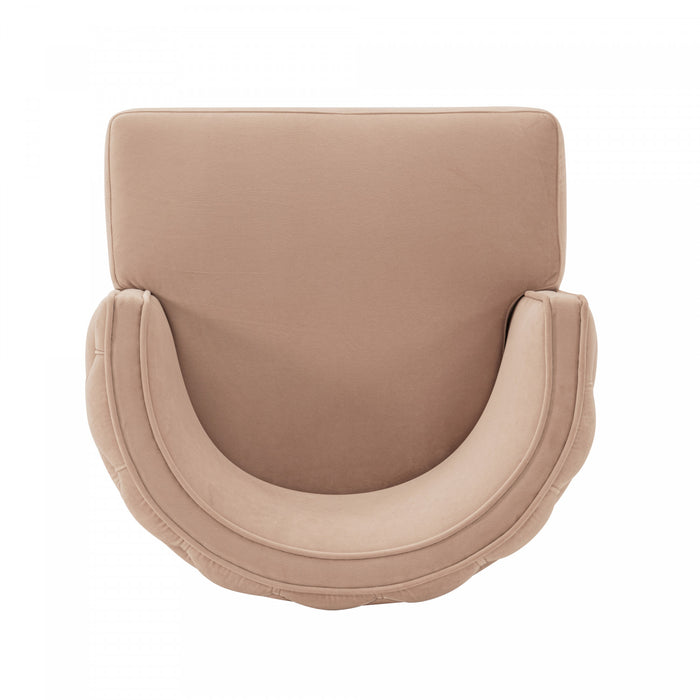 Maya Modern Velvet Dining Chair in Nude - Set of 2