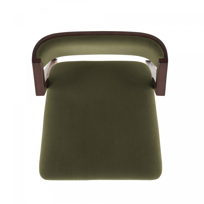 Patricia Modern Wood Upholstered Barstool in Turtle Green Bar Stool